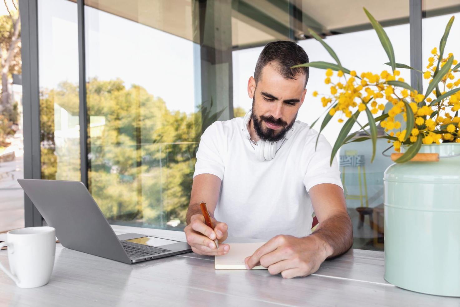 Calculator and financial planning tools on desk